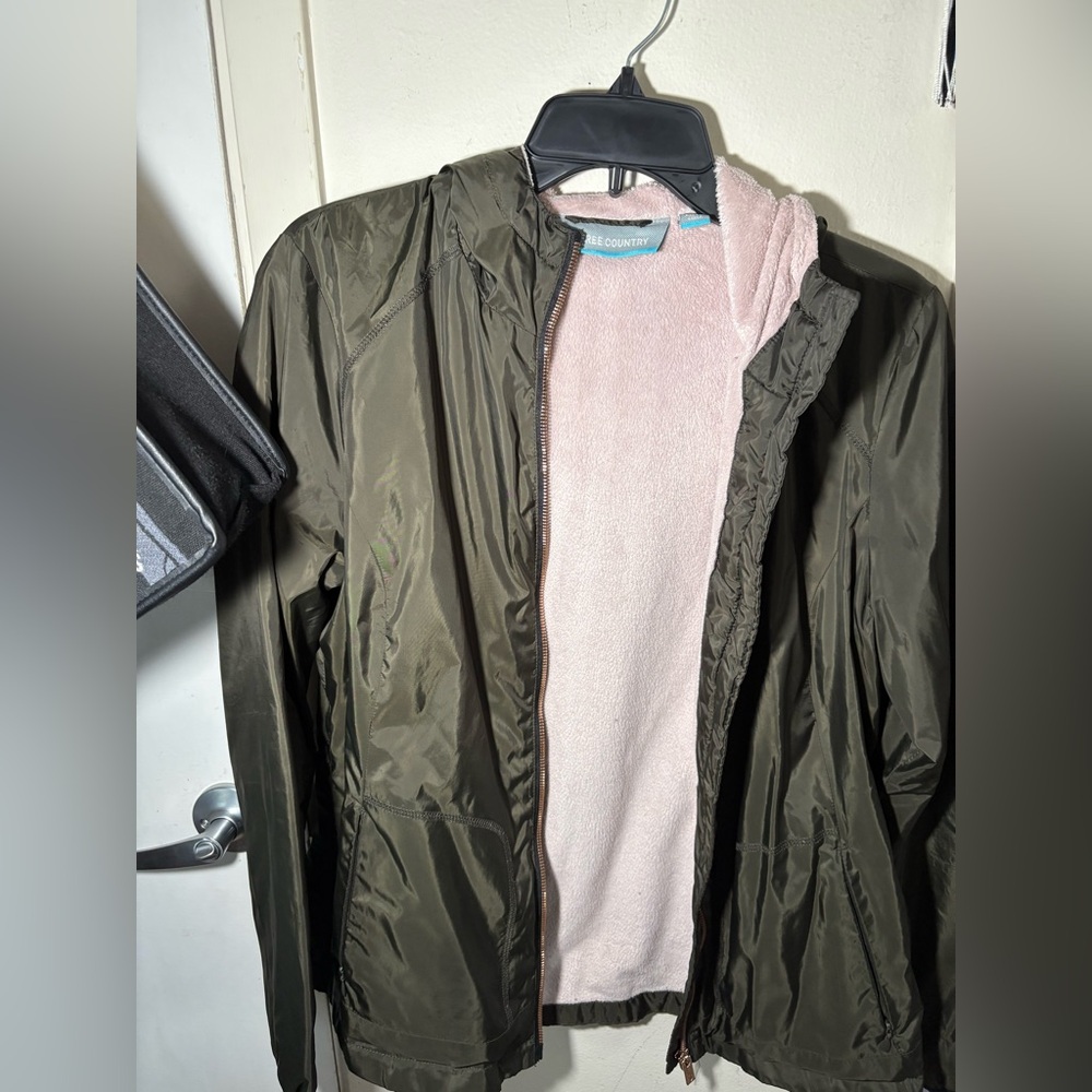 Dark green raincoat